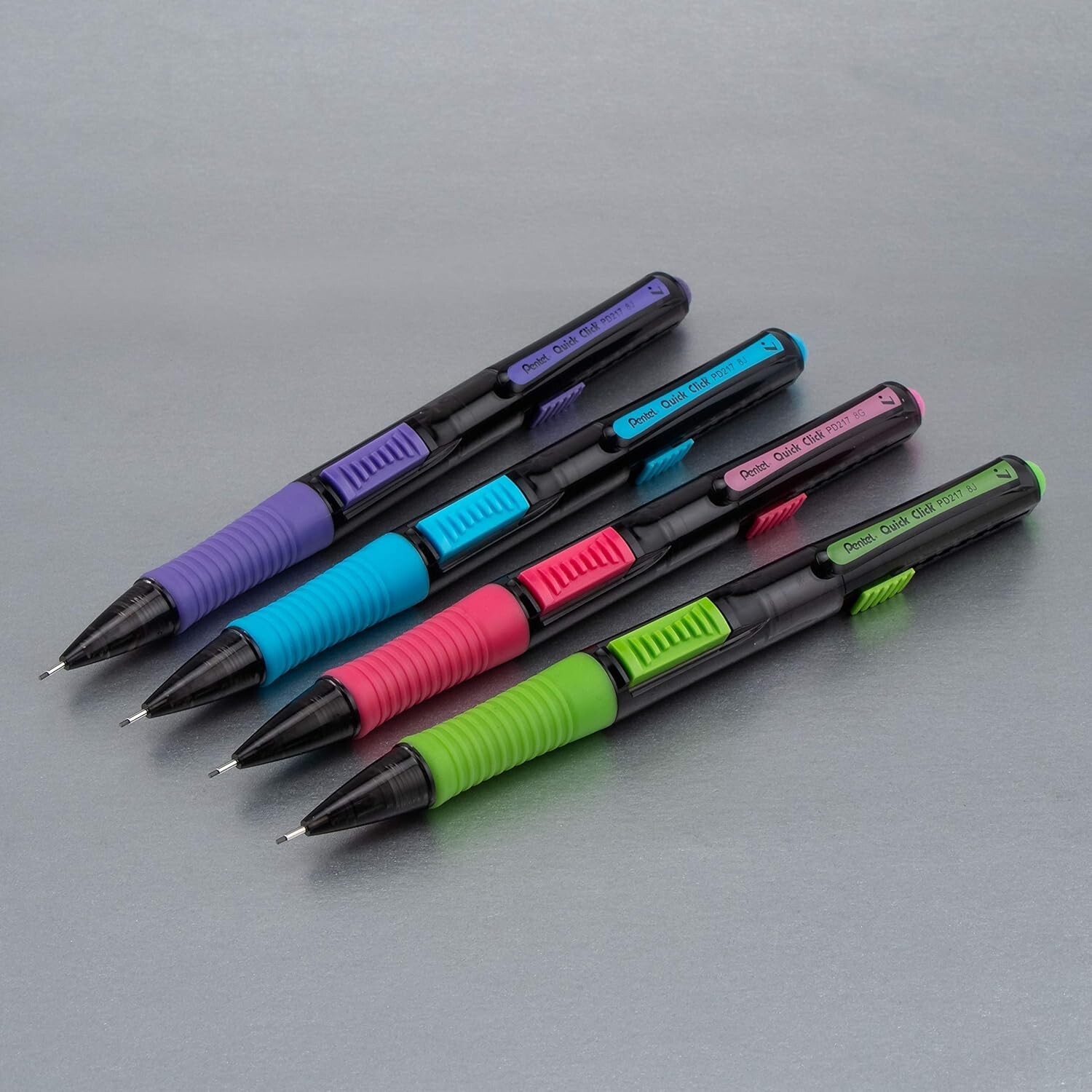 Pentel Quick Click Pop Mechanical Pencil, 0.7mm, Pack of 4 pencils