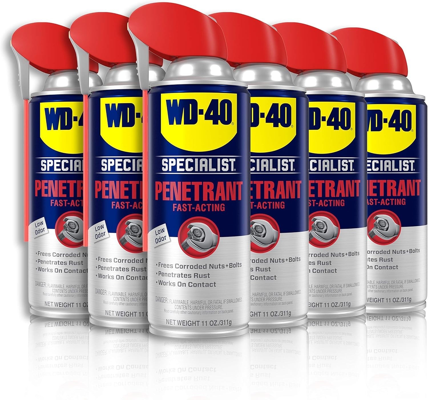 Penetrant with SMART STRAW SPRAYS 2 WAYS, 11 OZ [6-Pack]