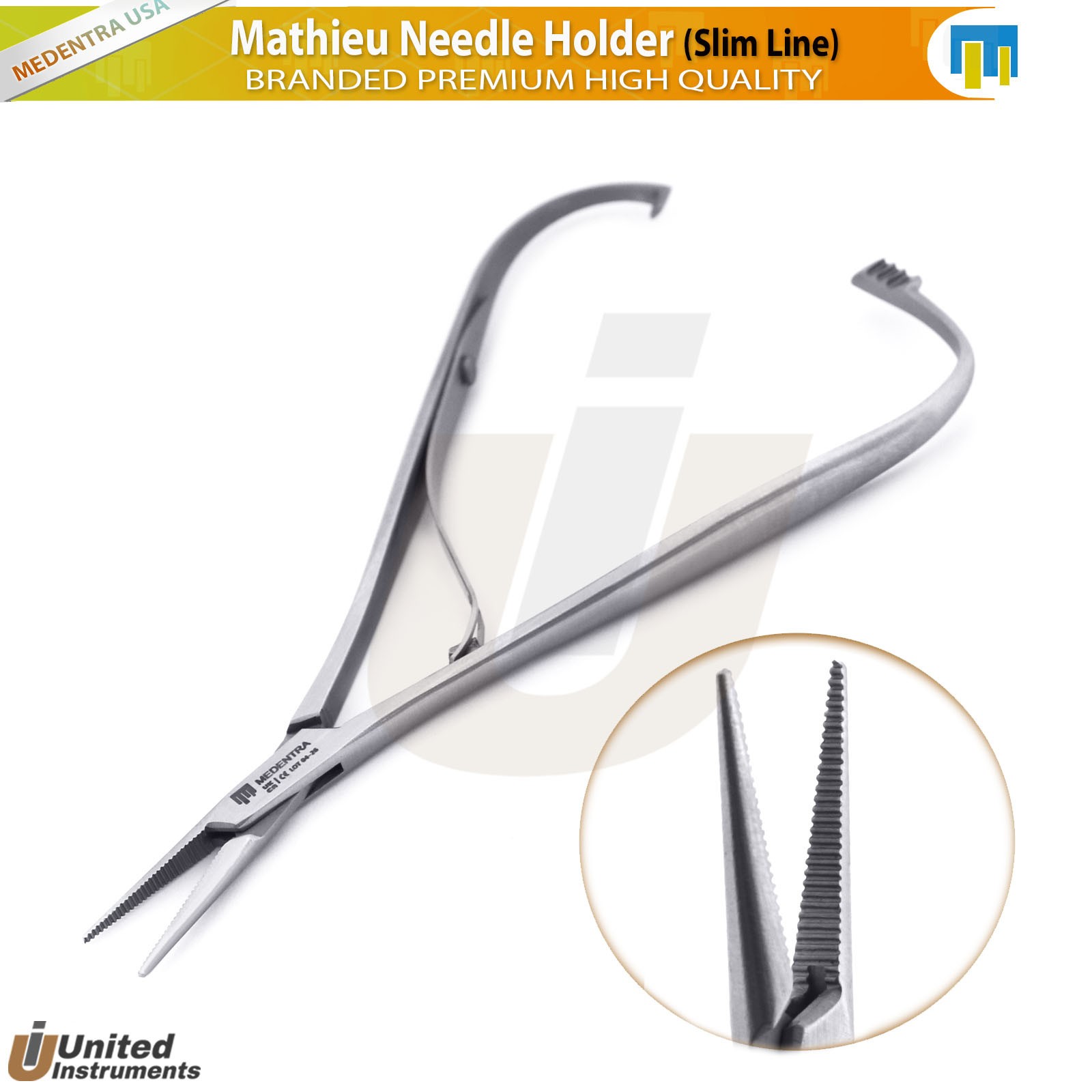 Orthodontic Mathieu Slim Line Needle Holder 14cm Dental Surgical Lab Forceps NEW