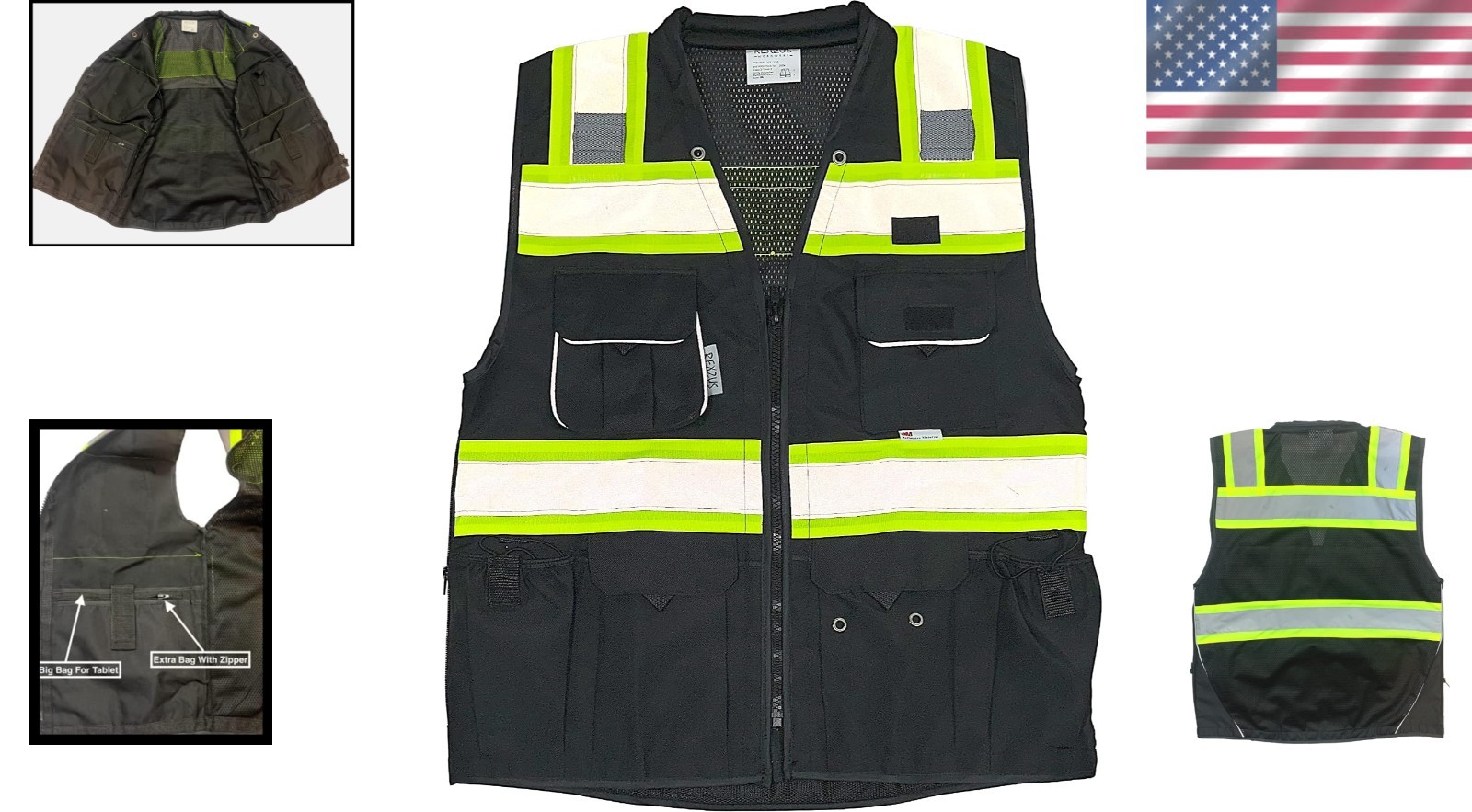 Surveyors Vest L – Black Series with Utility Pockets