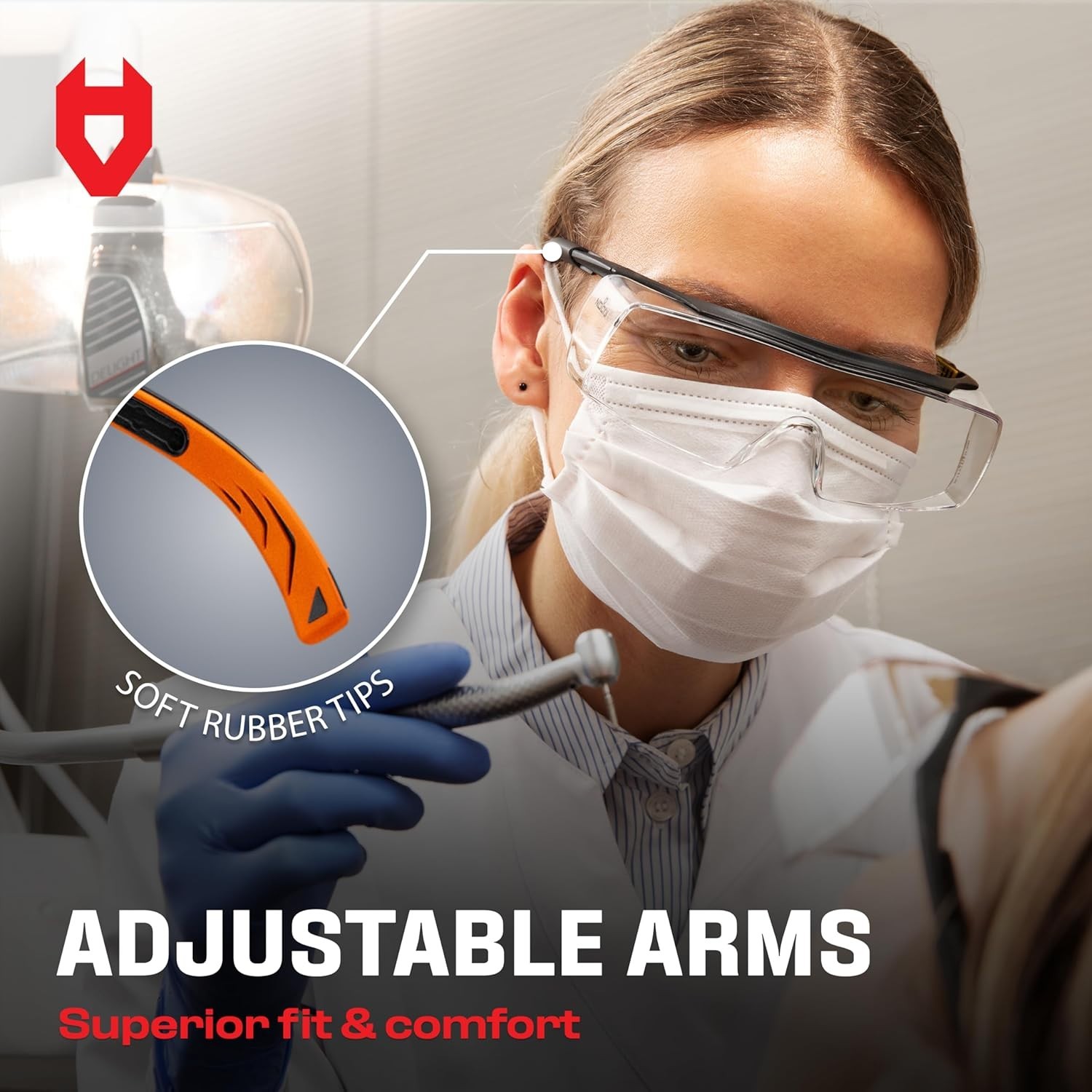 Over-Eyeglass Safety Goggles – Abrasion Resistant & Lightweight Design