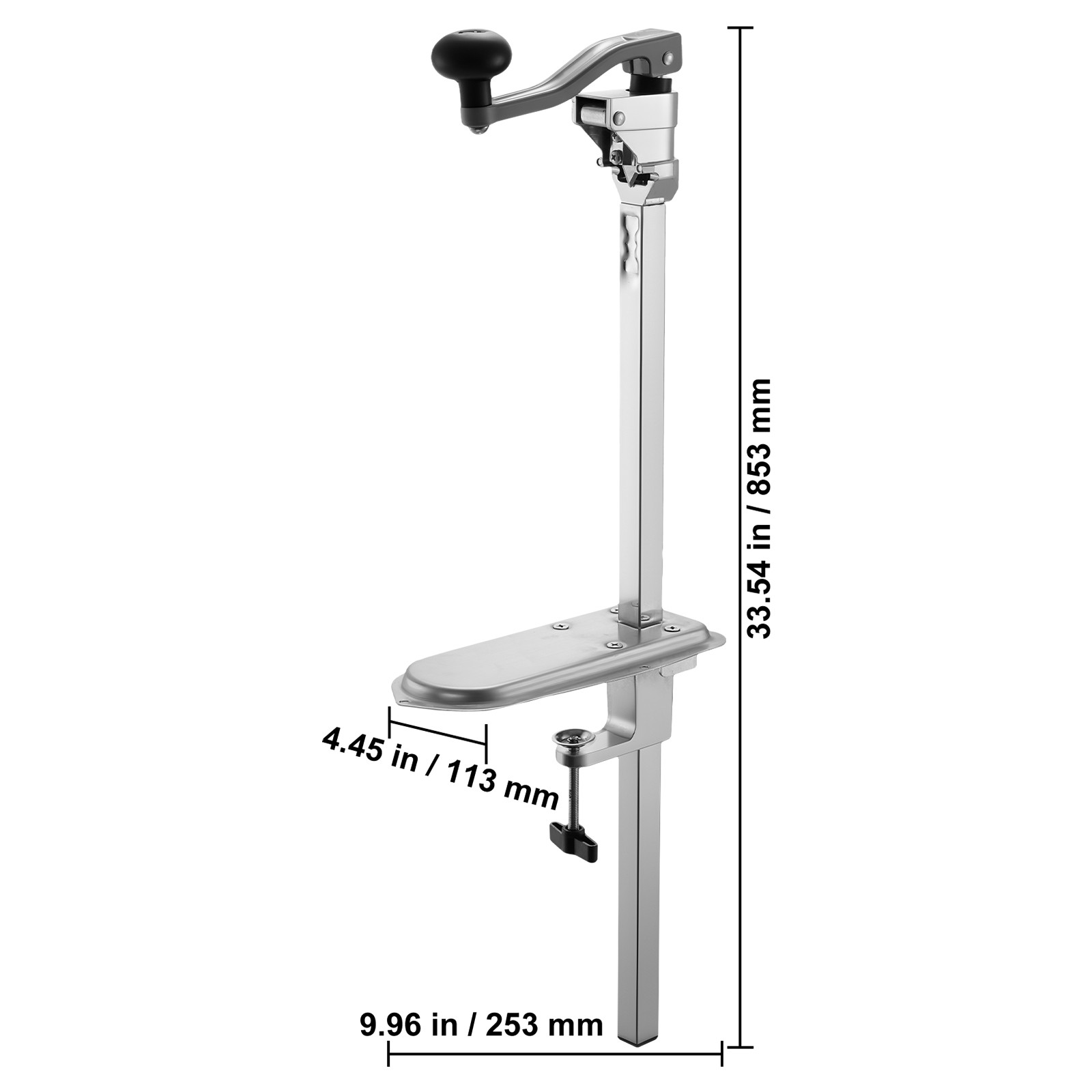 Uimoso Commercial Heavy Duty Manual Can Tin Opener with Table Clamp 15.75 inch