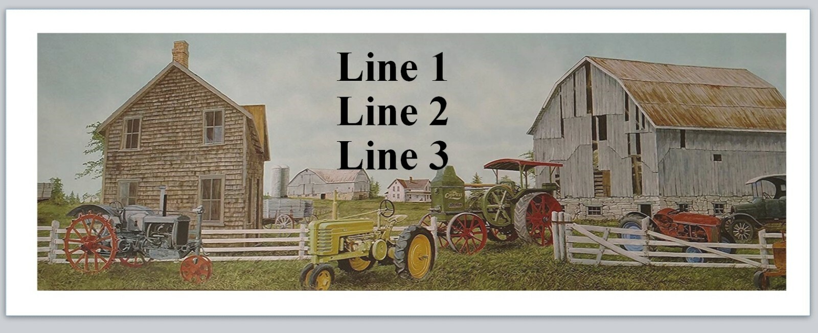 Personalized Address labels Farm House Barn tractors Buy 3 Get 1 free (jx 12)