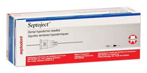 Septodont N1550 Septoject XL Dental Needles 27 Gauge Short Block 100/Bx