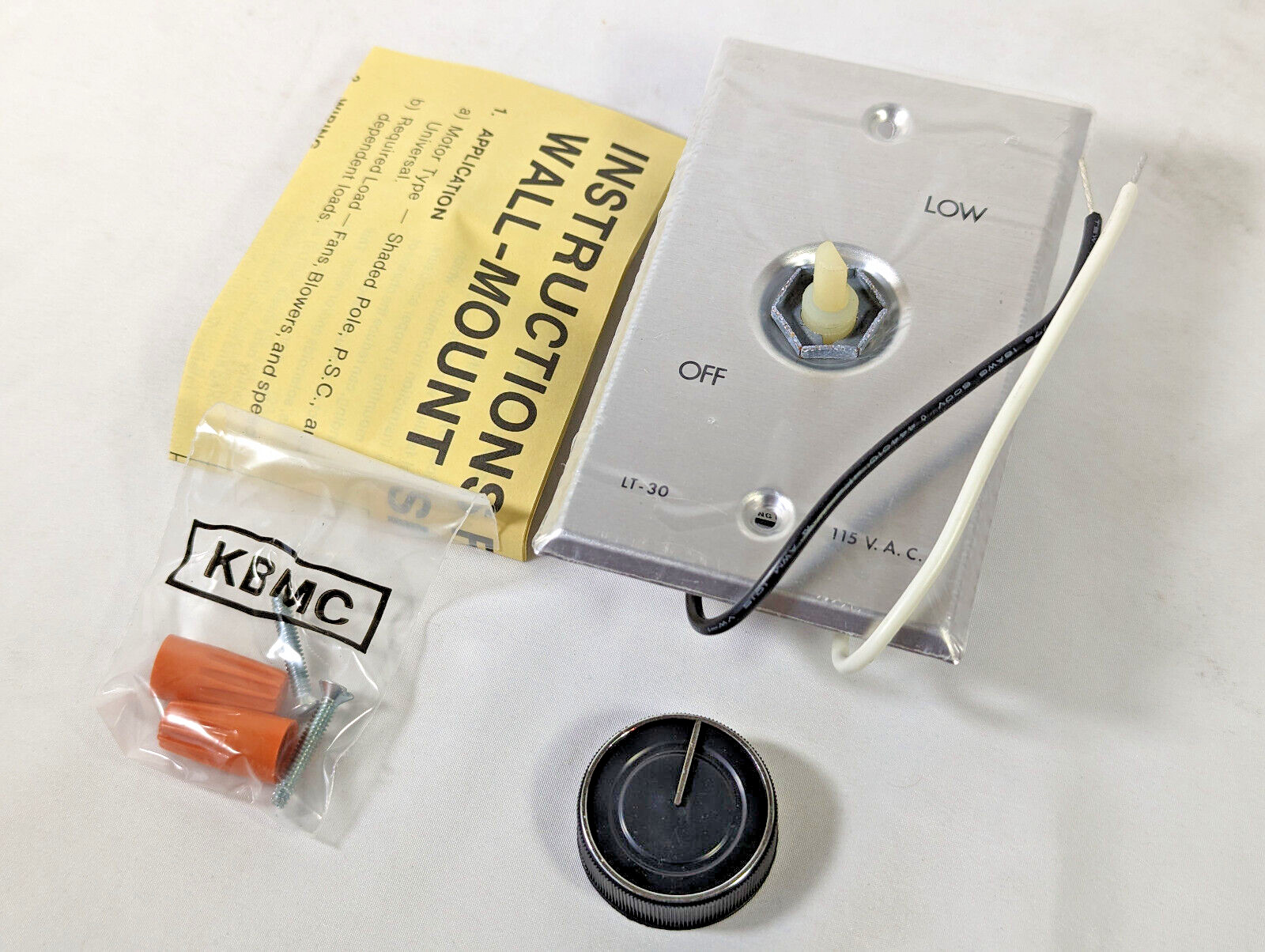 KB Electronics LT-30 KBMC-13BVK 2.5A 120VAC Wall Mount Speed Control Unit