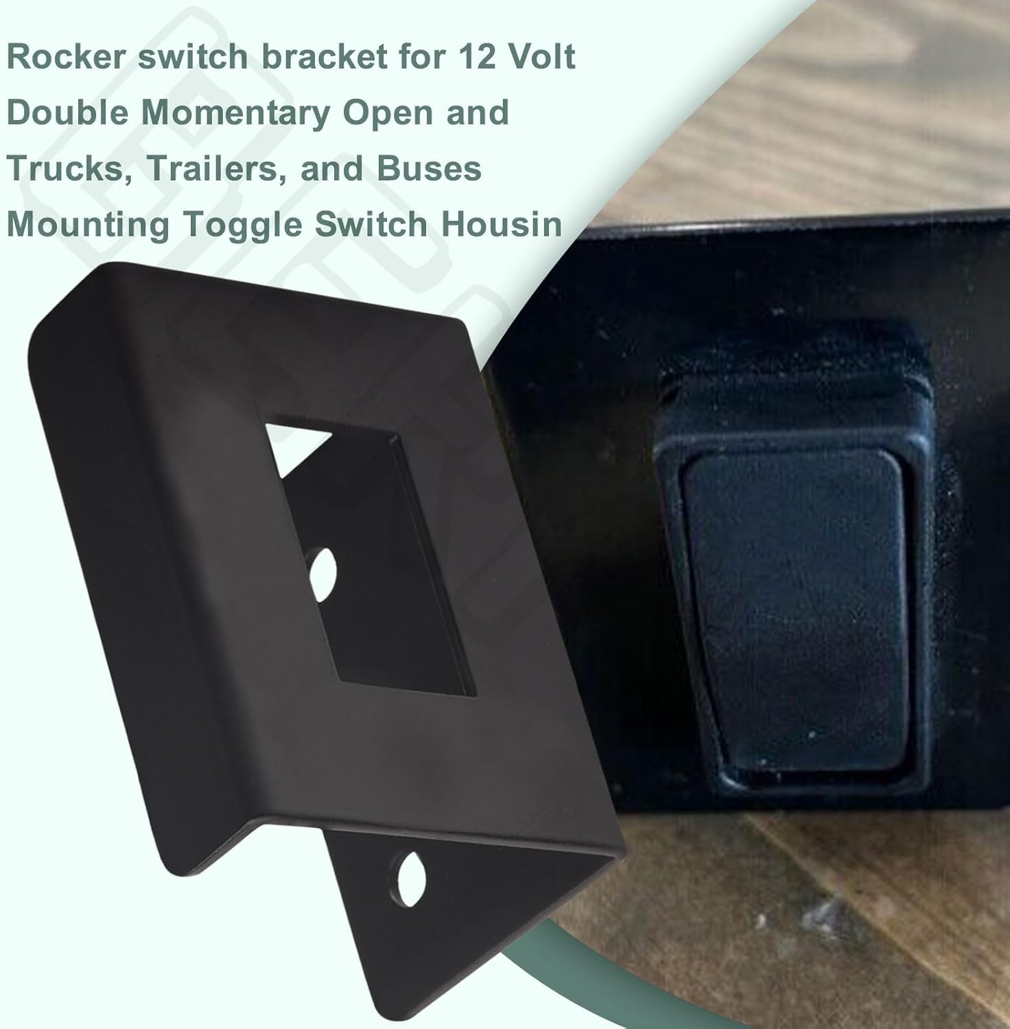 3014188 Rocker Switch Mounting Bracket for 12 Volt Double Momentary & Black