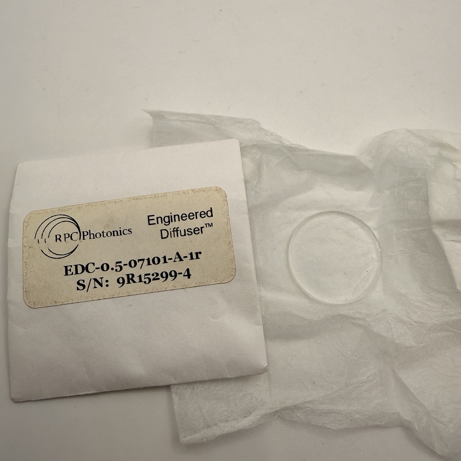 RPC Photonics Engineered Diffuser EDC-0.5-07101-A-1R , optical component