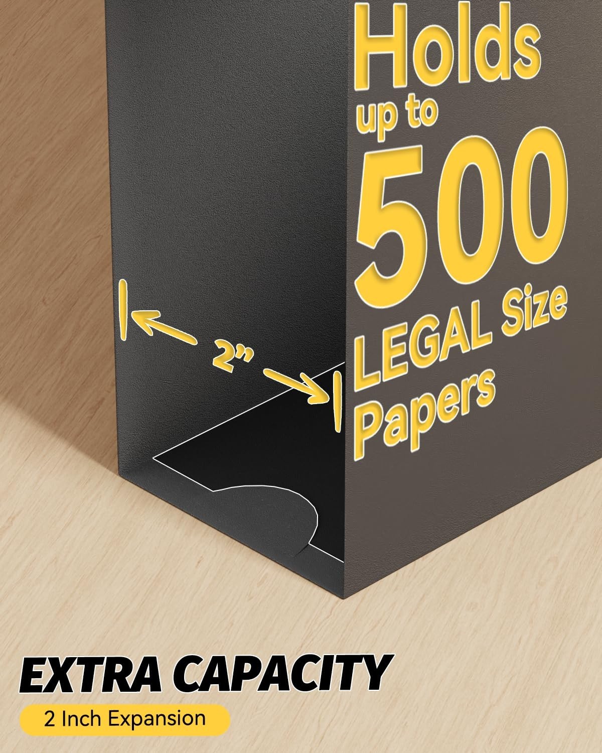 Extra Capacity Legal Size Hanging File Folders, Heavy Duty 2″ Expansion, 12 Pack