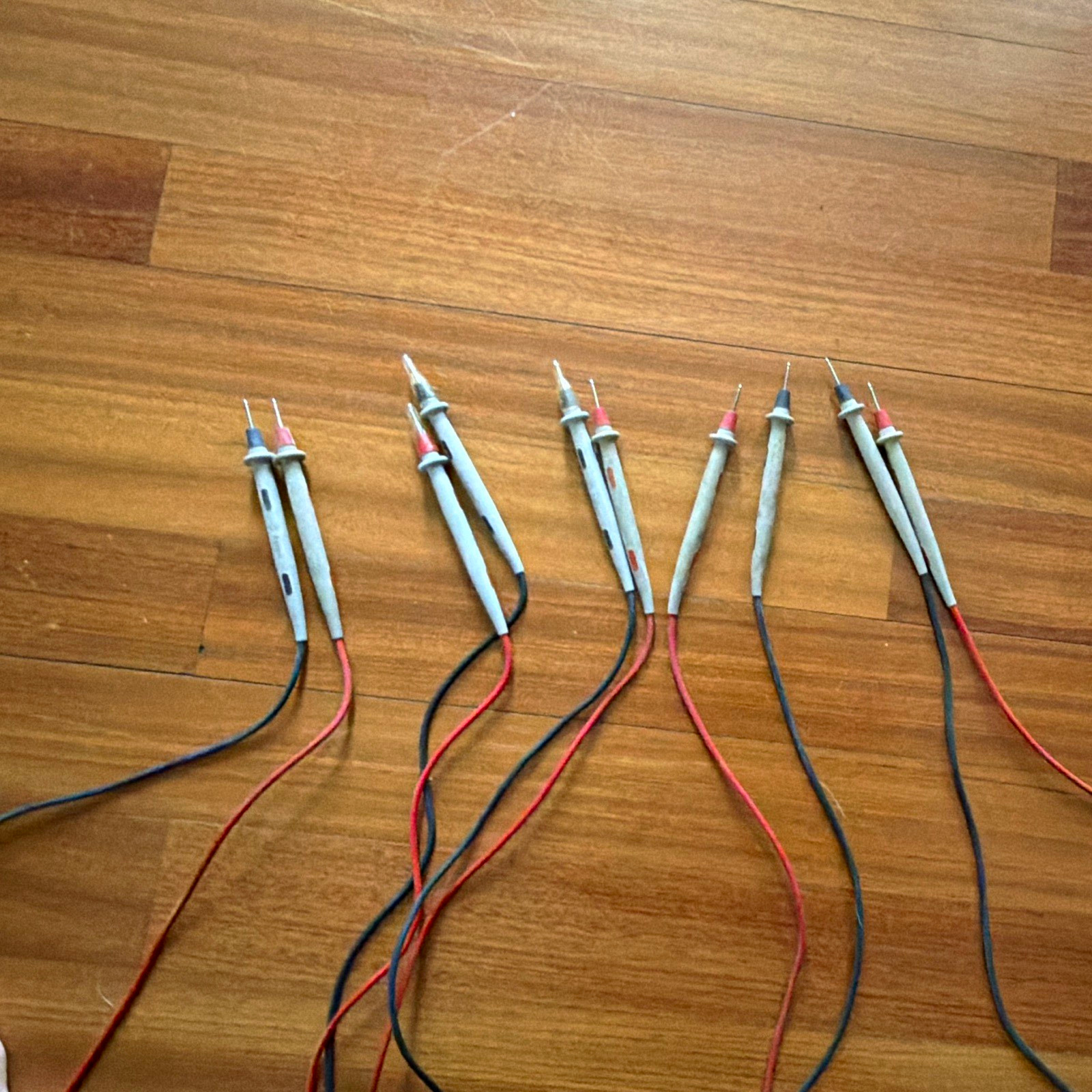 5 Pairs Agilent Red/Black Multimeter Test Leads 48in Probe Tips 10A