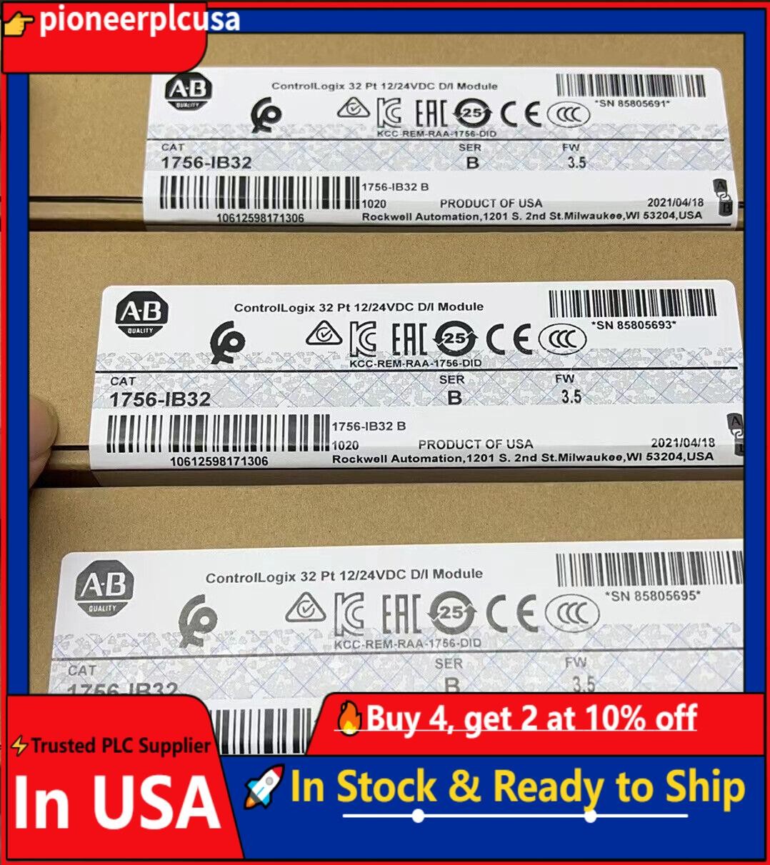 AB 1756-IB32 SER A ControlLogix 32 Pt 12/24V Module 1756IB32