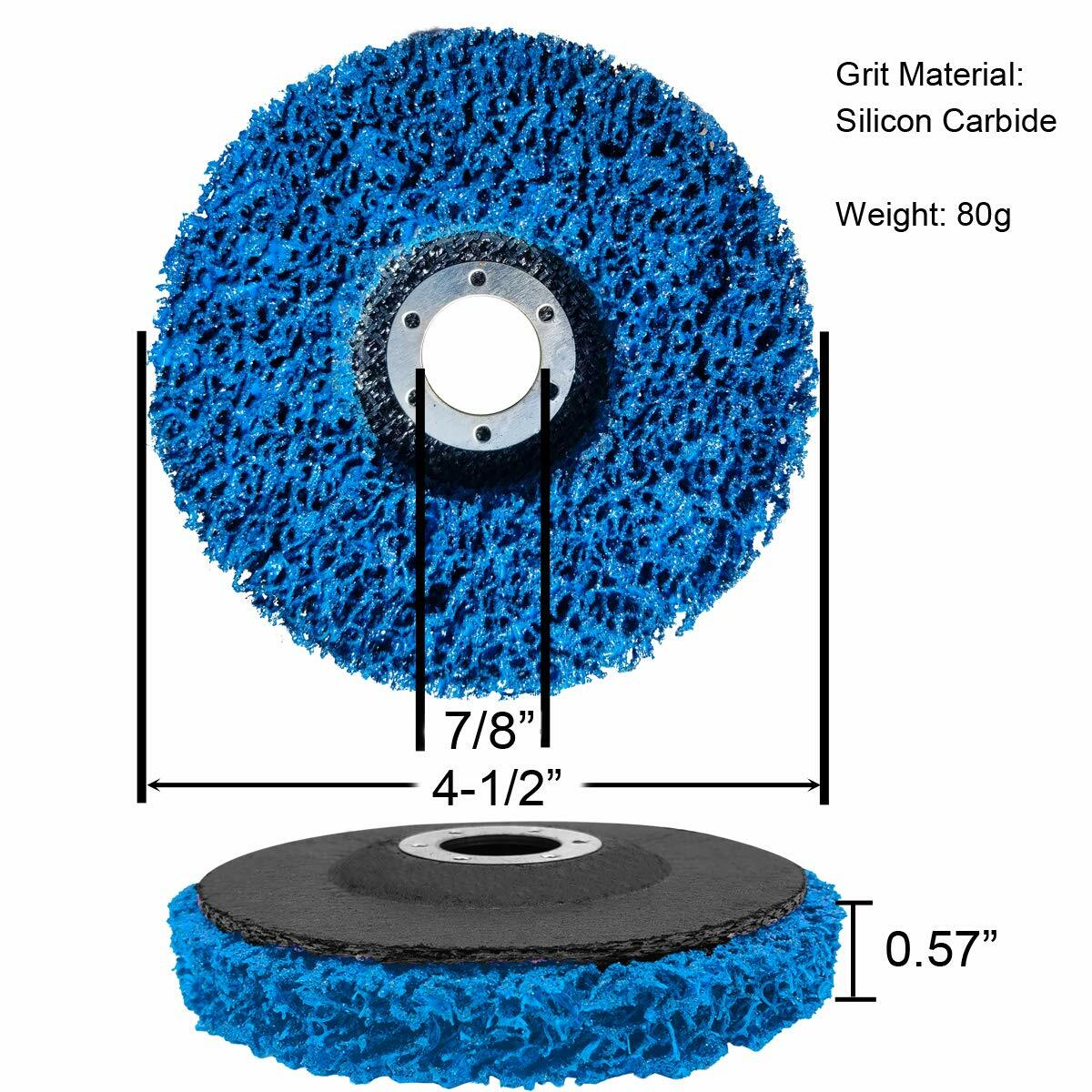5PCS 115mm medium grit POLY STRIP DISC WHEEL PAINT RUST REMOVAL CLEAN AND STRIP