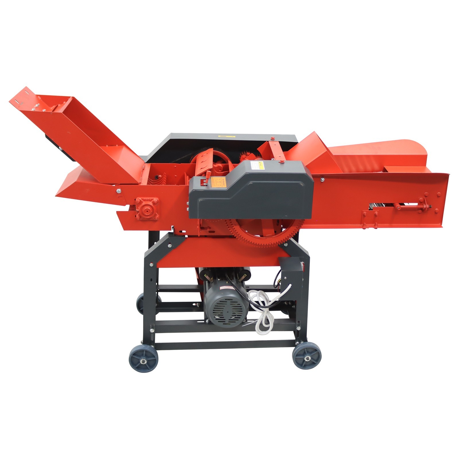 220V Hay Straw Grass Cutter Crusher Pulverizer with Conveyor for Automatic Feed
