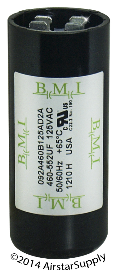 BMI 460-552 uF/MFD 110/125V 50/60Hz Start Capacitor Replaces A-35406-506X