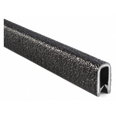 Trim-Lok 1350B2x1/4-25 Edge Trim, Pvc, Aluminum, 25 Ft Length, 0.755 In Overall