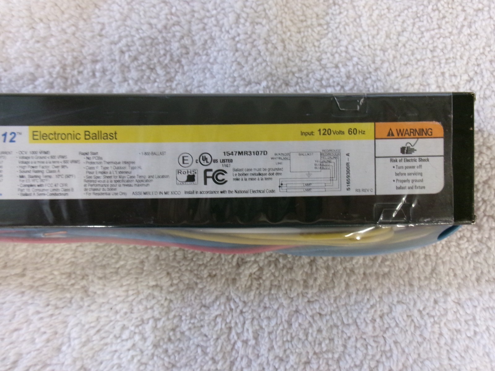 NEW Universal Basic-12 Electronic Ballast 120V 60Hz B234SR120M-A