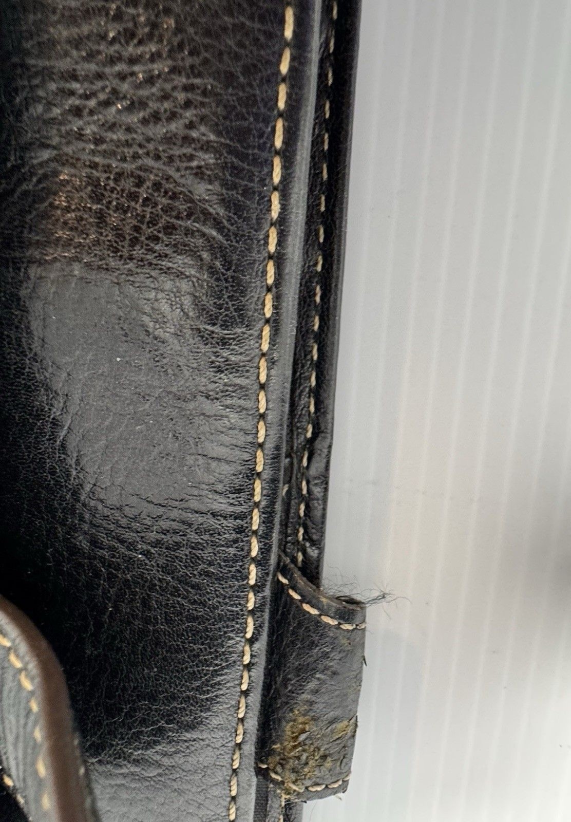 Franklin Covey Leather Planner Classic ORIGINAL Vintage Aurora Collages Black