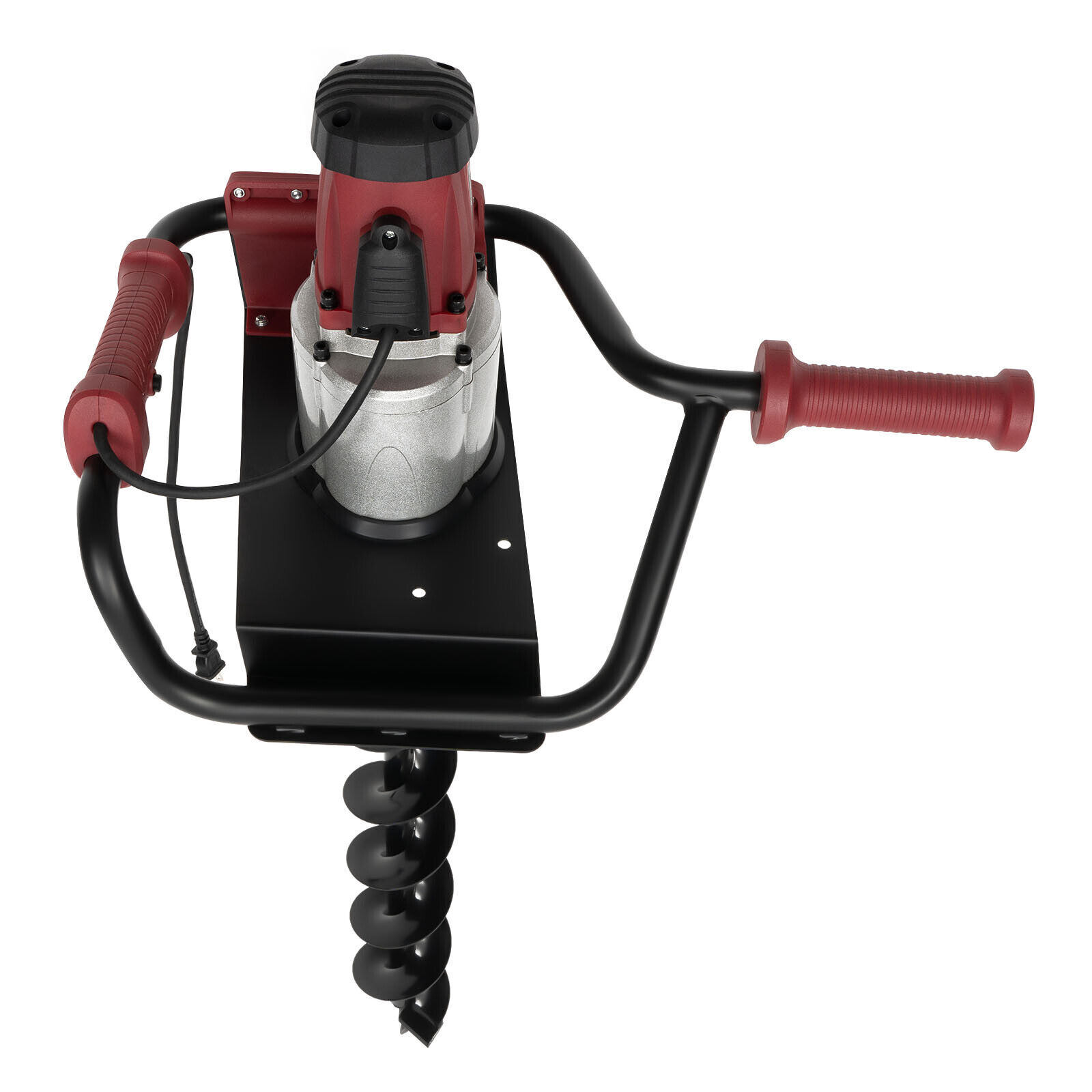 200rpm Powerful Electric Corded Digger Post Hole Auger 2 Drill Bit 1500W 1.6HP