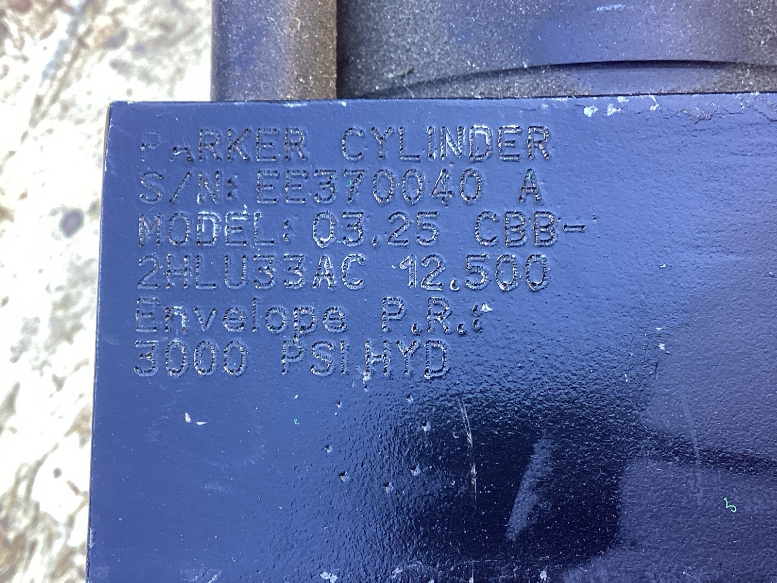 PARKER…03.25 CBB-2HLU 33AC 12.500…Series 2H…3,000 psi. Hyd. Cyl. NEW😀