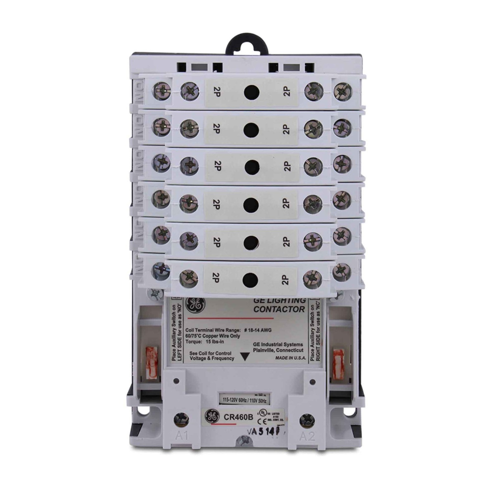 GE CR463LD0AJA 12P 120V Coil 30A Electrically Held Lighting Contactor