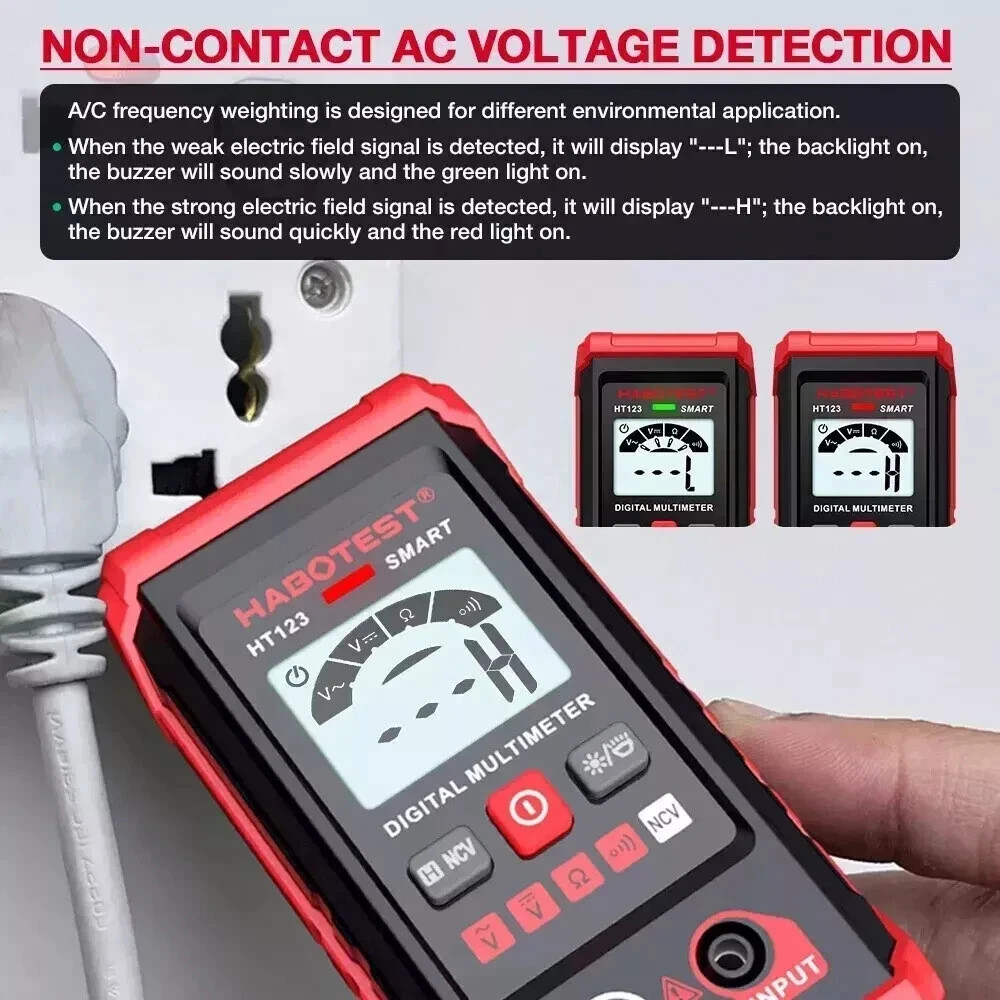 Digital Multimeter AC DC Voltmeter Ammeter Ohmmeter Volt Tester Meter WITH PROBE