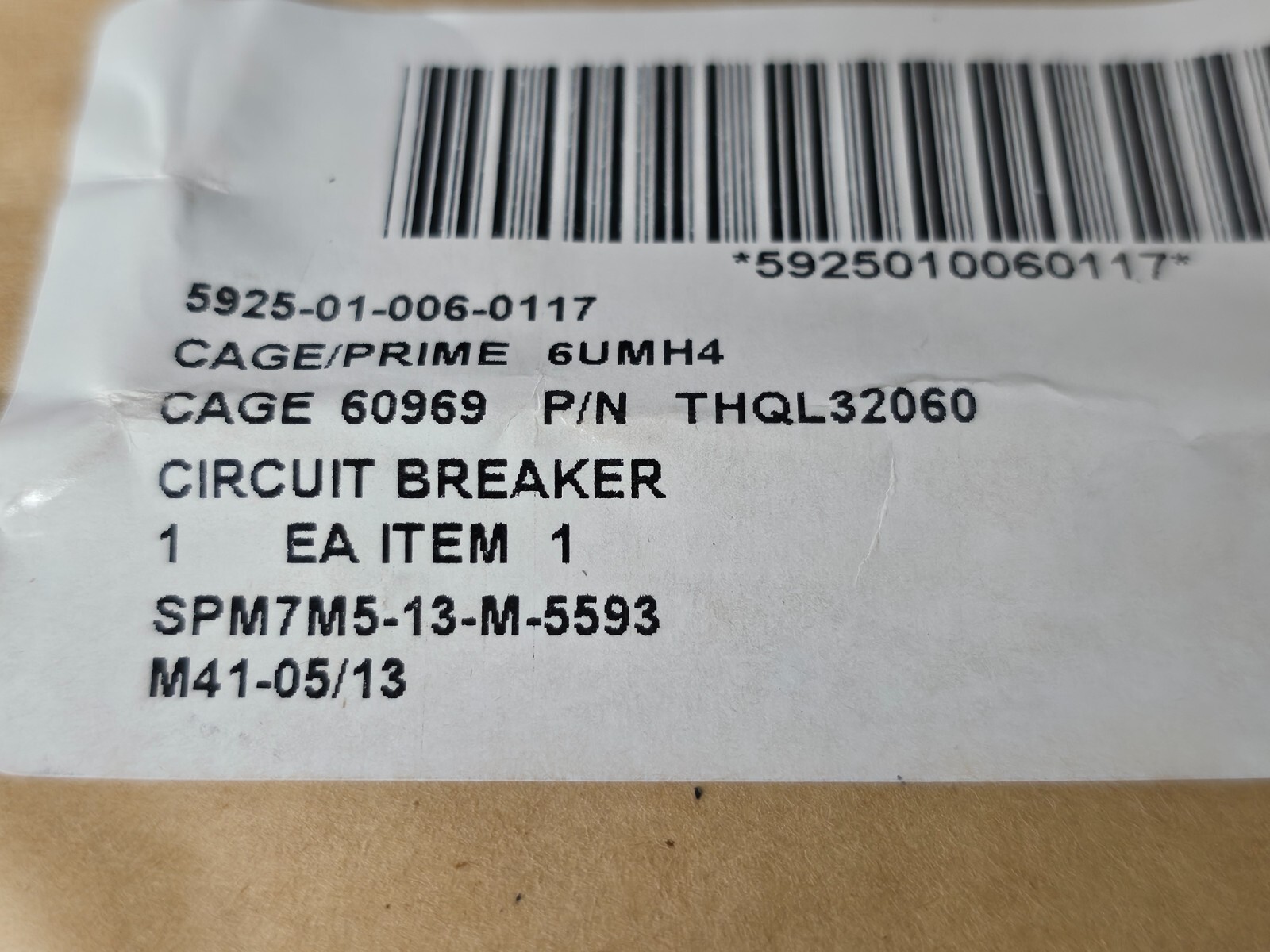 Ge General Electric Circuit Breaker 60A Amp 3 Pole P 240V THQAL THQL32060 NEW