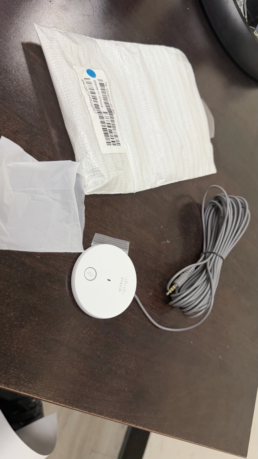 74-120677-01 (Cisco) Table Microphone CS-MIC-TABLE-J Room Kit 80Hz-20kHz