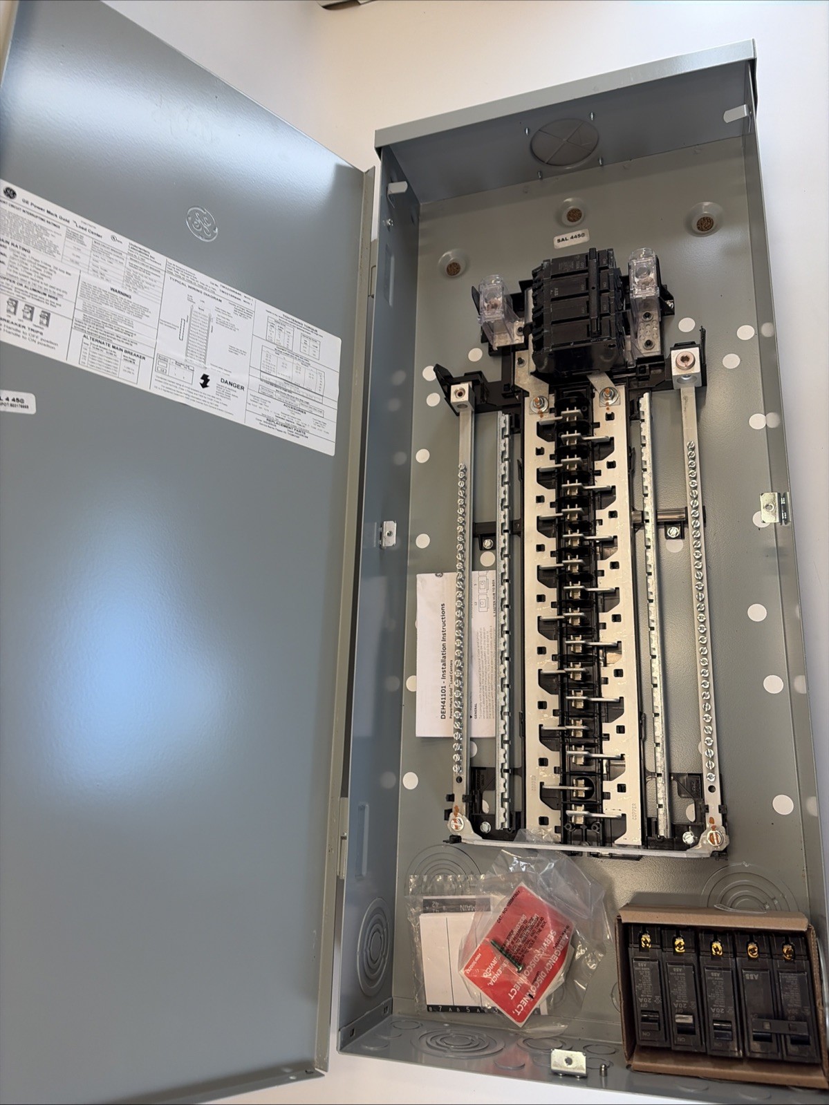 GE 150 Amp Main Breaker Outdoor Load Center TM3215R64K Value Pack W/ 4 Breakers