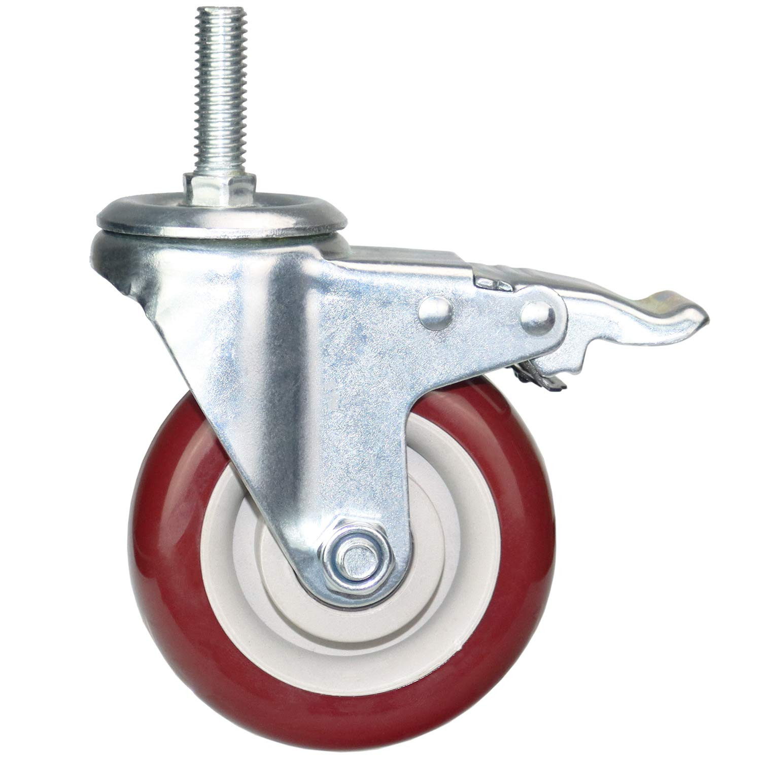 4 Inch Swivel Stem Casters Heavy Duty American Size UNC 1/2″-13X1-1/2 Stem Threa
