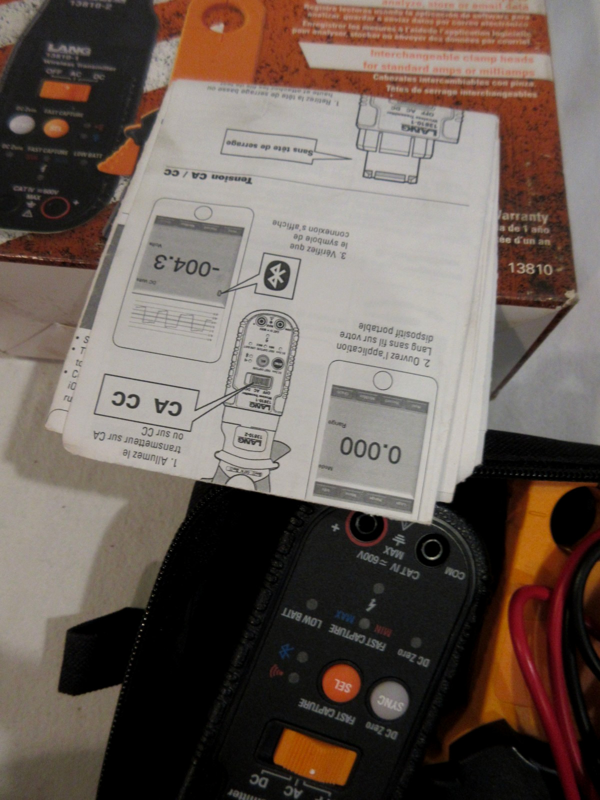Lang Automotive Wireless Clamp Meter #13810 w/Directions & Original Box