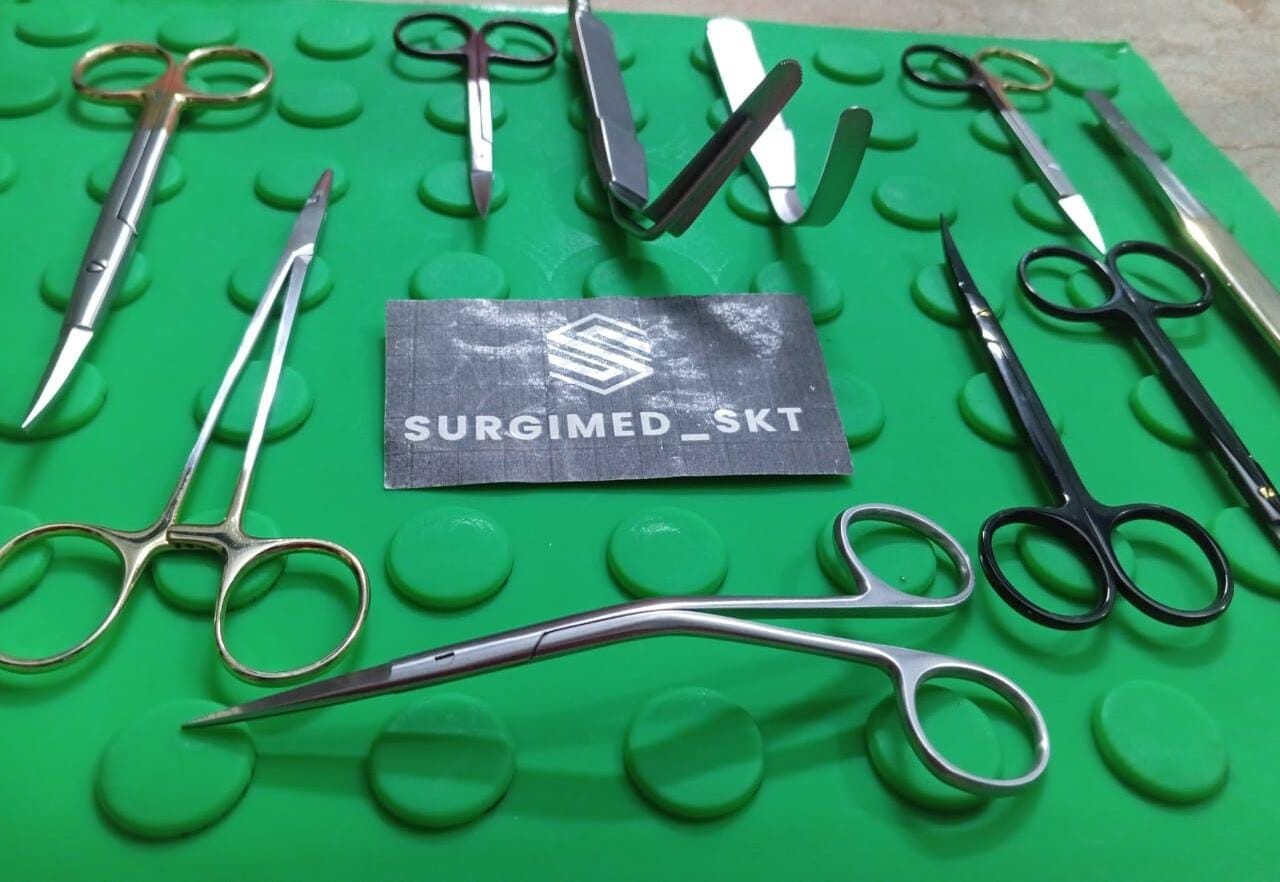 ENT Plastic Surgery Instrument Set – 12-Piece Stainless Steel Surgical Tool Kit