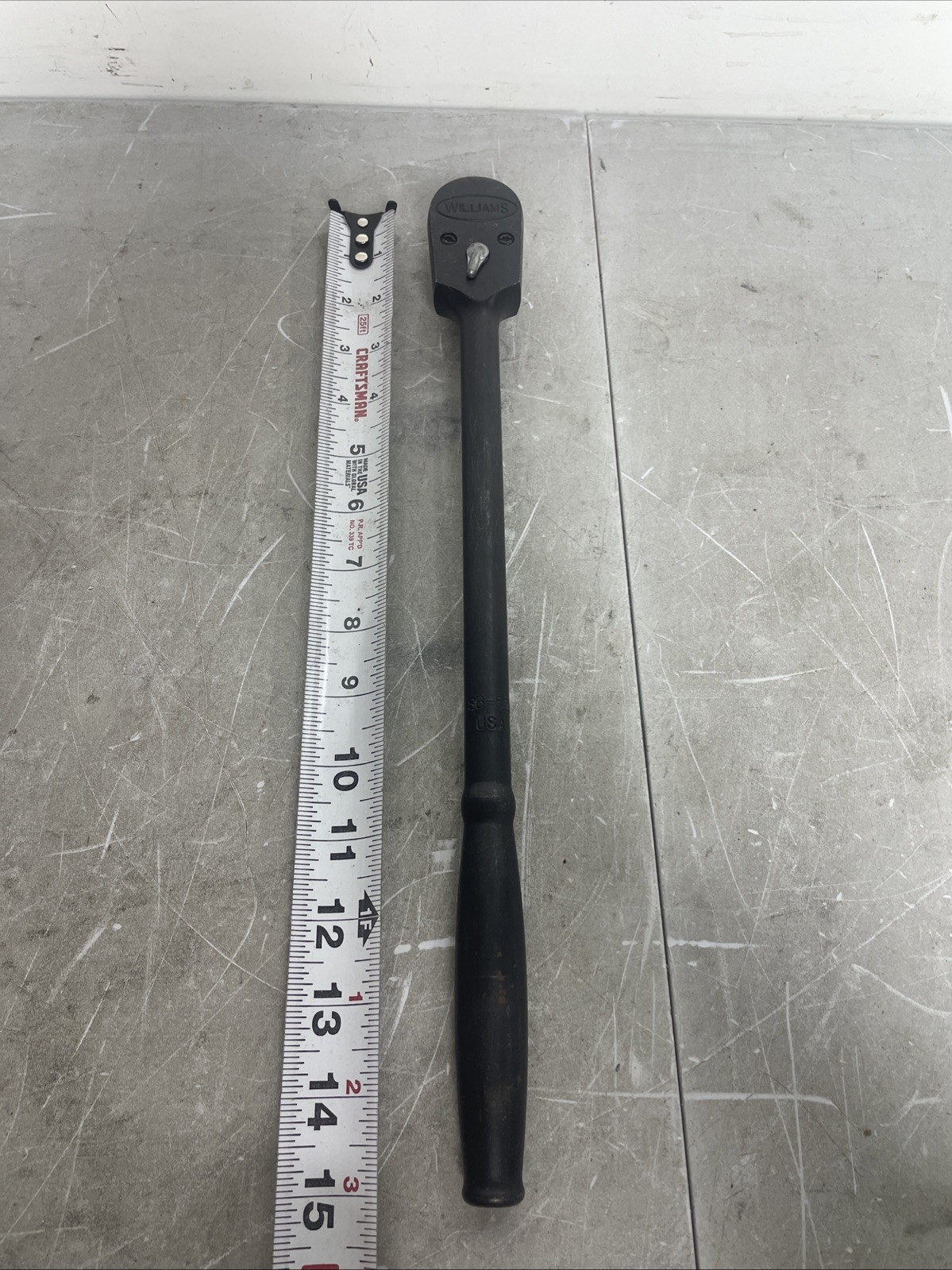 1/2″Dr 15″Long Black Finish Enclosed Narrow Head Ratchet Williams USA SB-52EHLA