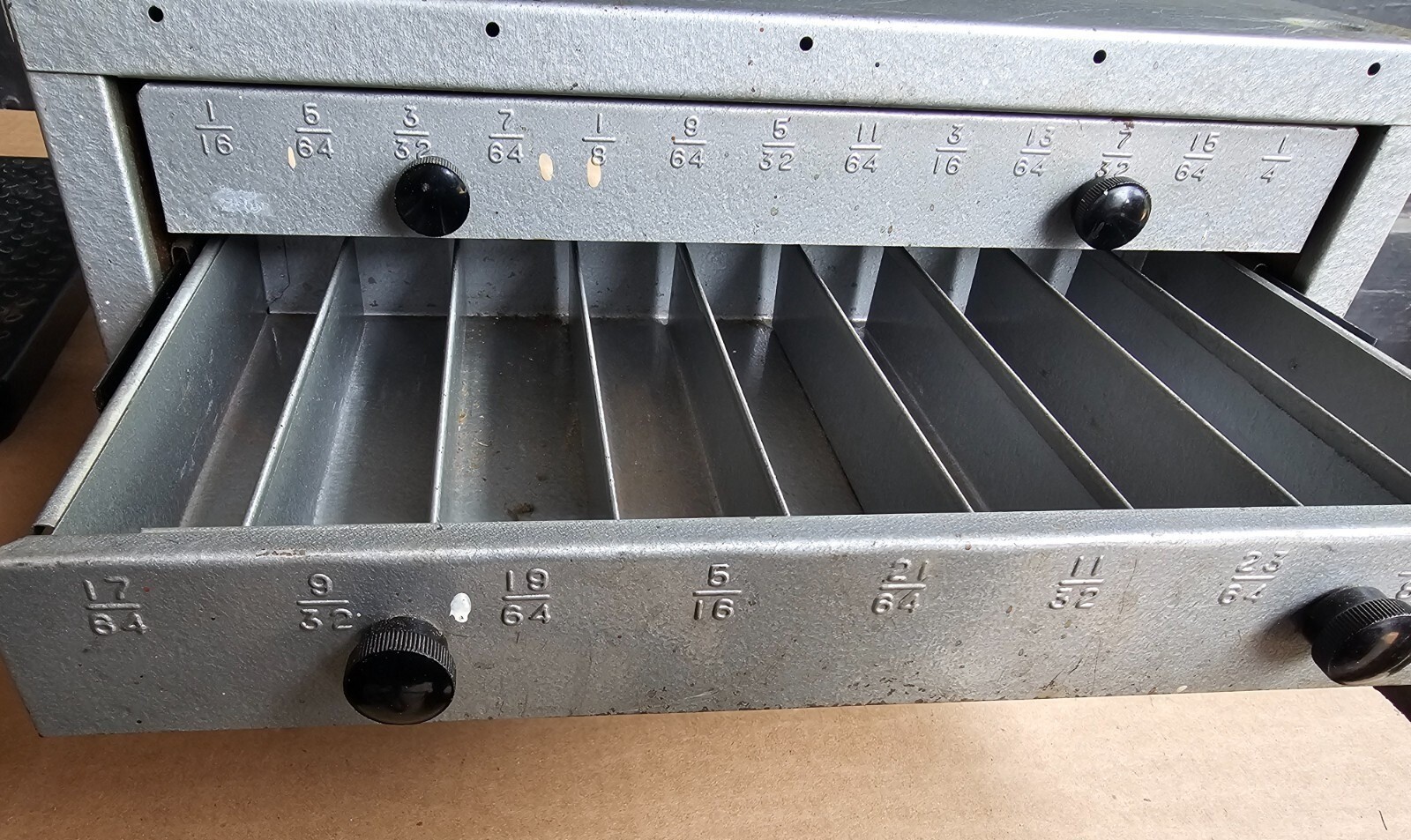 INDIVIDUAL SLOTTED 3 Drawer STACKABLE Parts Cabinet 26 slots 1/16 1/2 Dividers