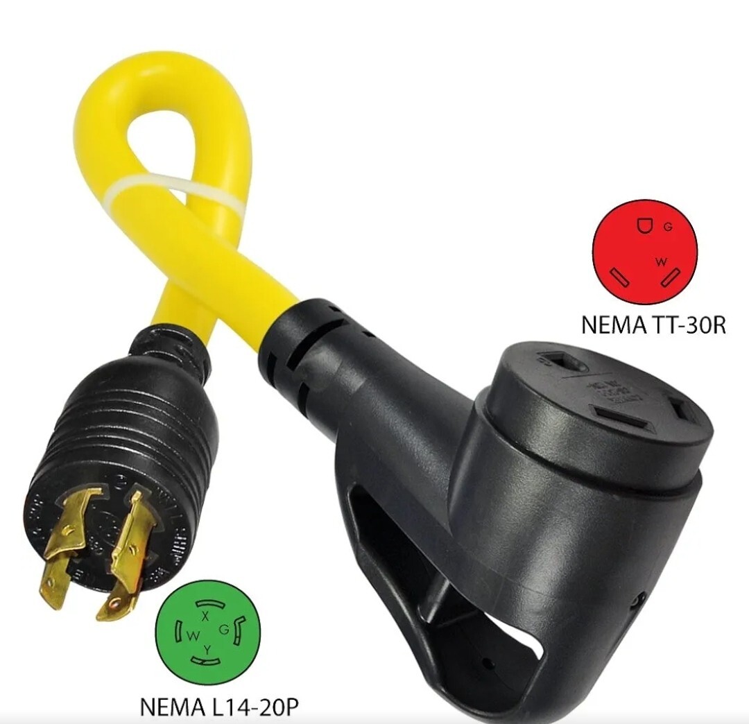 Conntek PL530L1430 1.5-Feet Female Locking Adapter 125-Volt L5-30P Black – P19KF