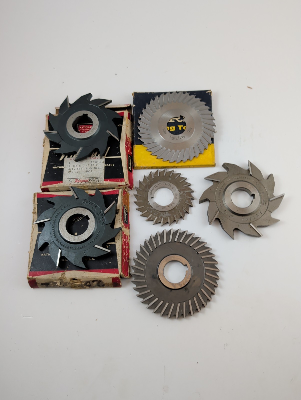 USA Made 1″ Arbor Hole Side Mill Cutter Lot HSS 3″ 4″ Horizontal Milling