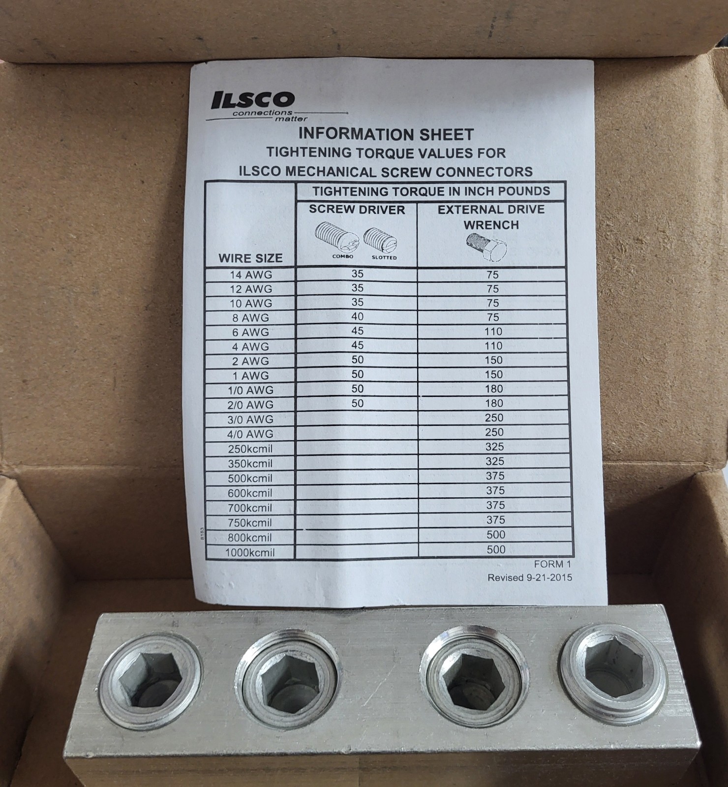 Ilsco SPA-750 Aluminum Splicer Reducer 2000V 750-250KCMIL Free Shipping