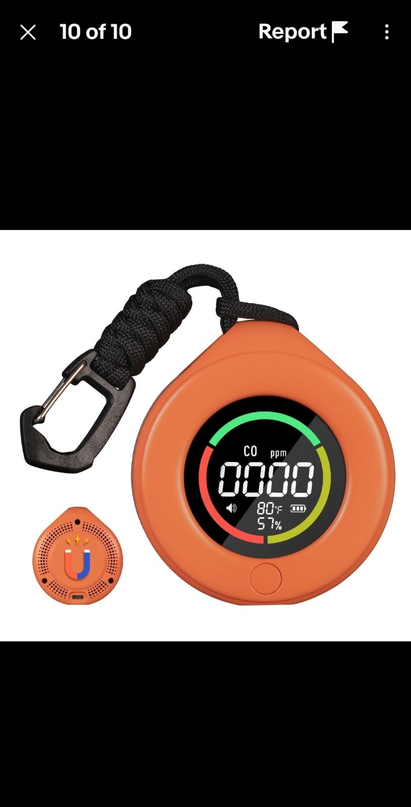 MOES Mini Carbon Monoxide Detector Portable Temp/Humi/CO Meter Travel Camping RV