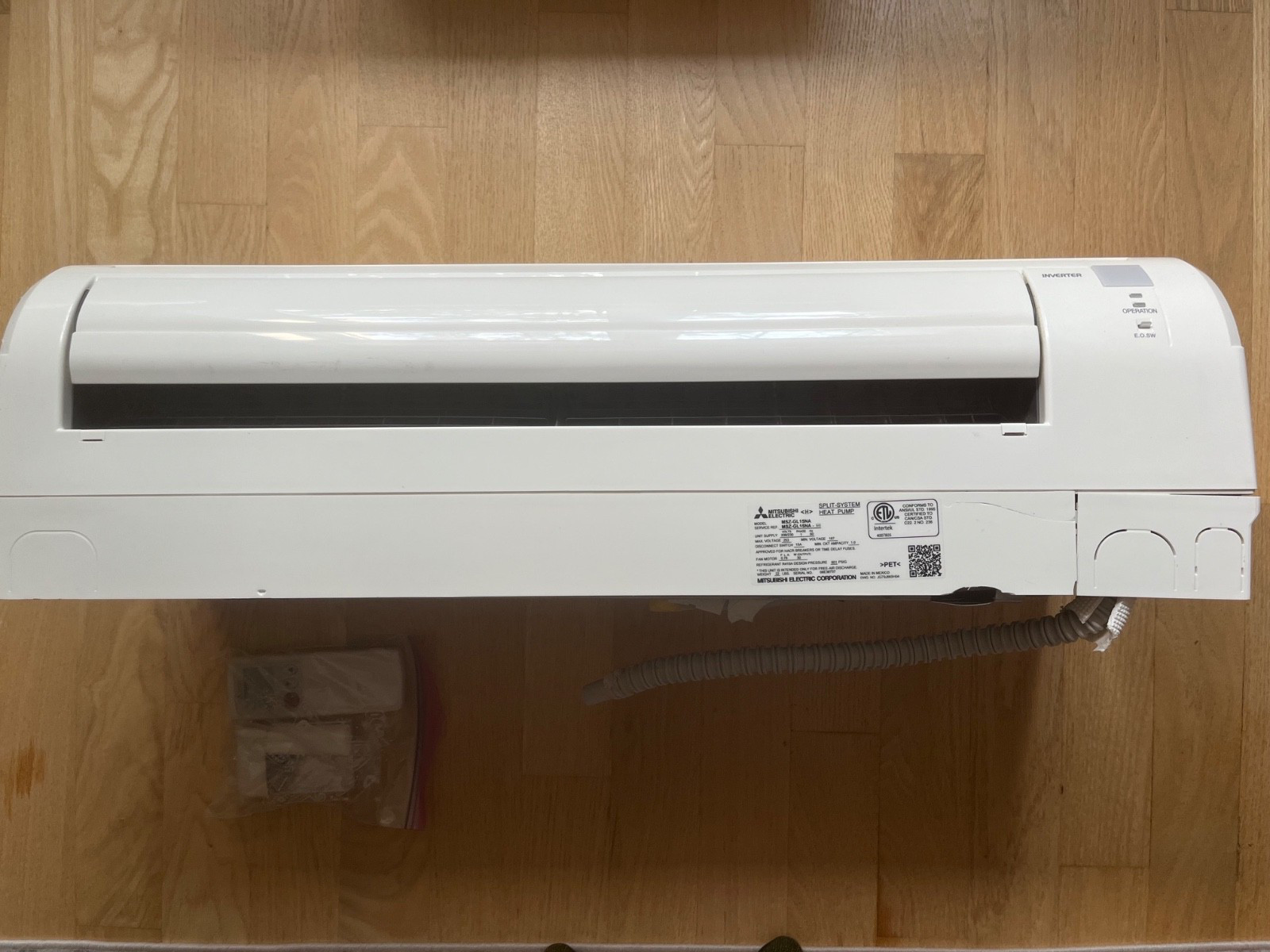 Mitsubishi MSZ-GL15NA Wall Mount Indoor Unit Air Conditioner Used