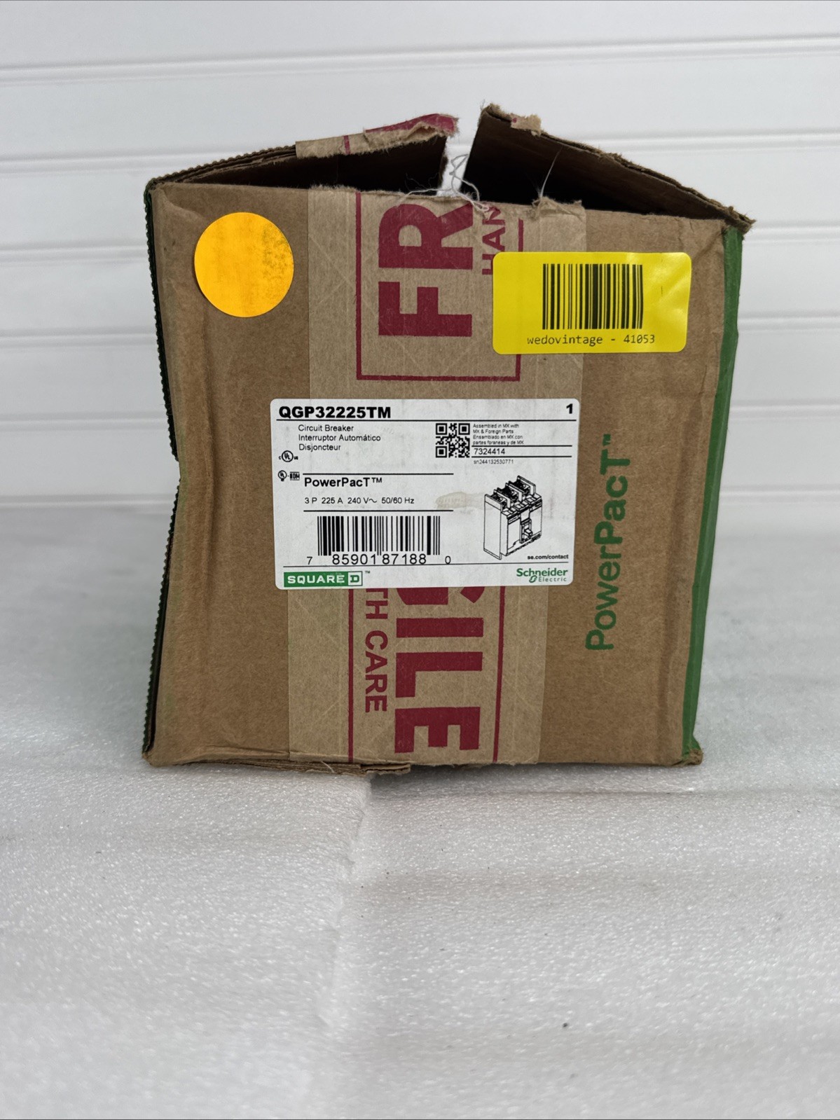 Square D QDP32225TM Circuit Breaker 225A 3-Pole 240V 25kA Bolt-On