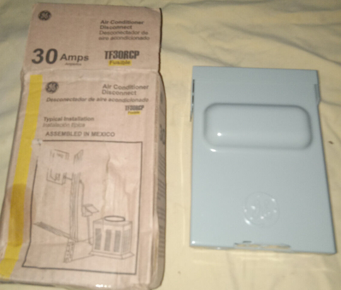 GE TF30RCP 240V 30A AC Disconnect Safety Switch – Gray Fusible NOS