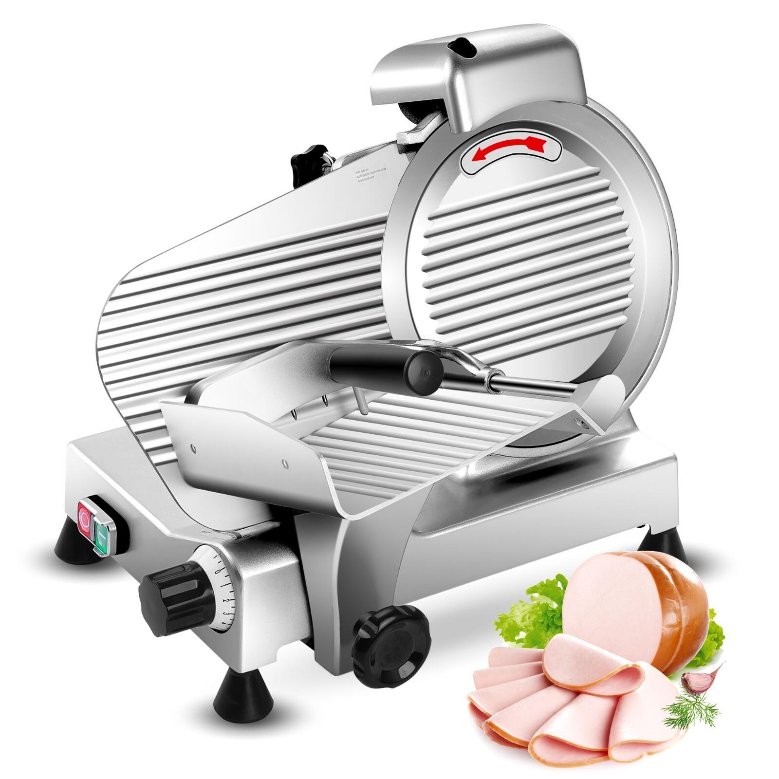 10inch Commercial Meat Slicer 240W Electric Frozen Meat Cheese Food Slicer New