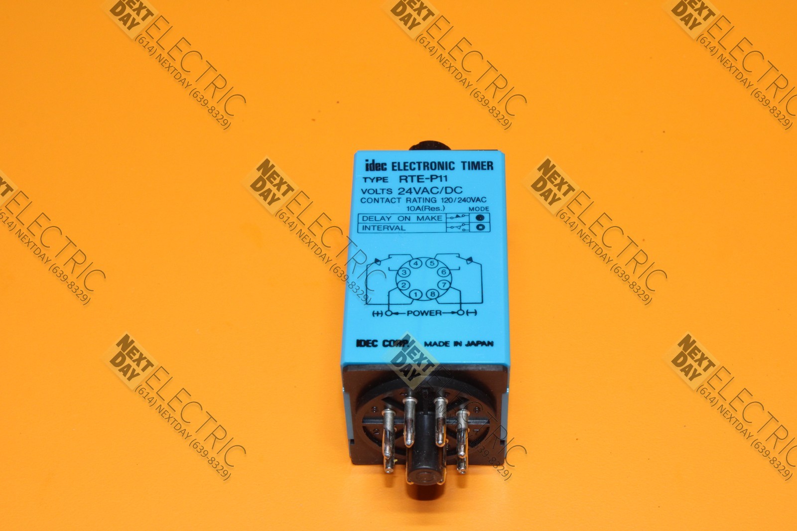 Idec, RTE-P11, Electronic Timer Timing Relay Delay 24vac 24vdc 24vac/dc HRTE-P11