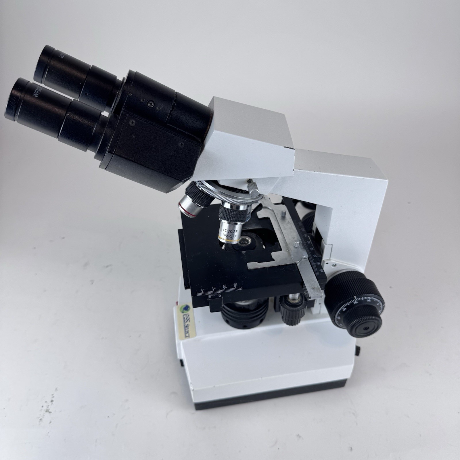 PSS Select Laboratory Compound Binocular Microscope + 4X 10X 40X 100X Objectives