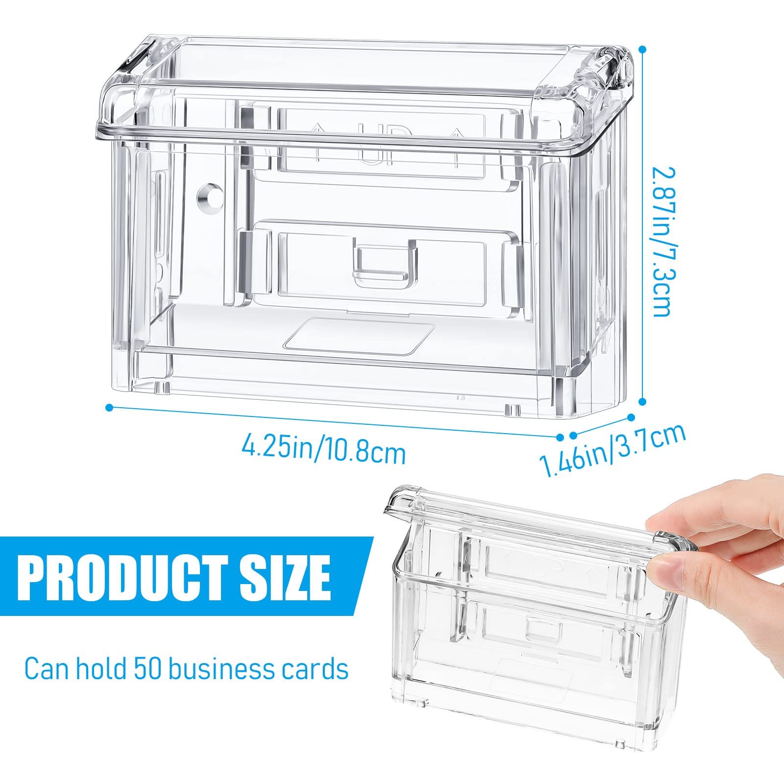 Vicenpal Outdoor Business Card Holder Wall Mount Acrylic Business Card Box In