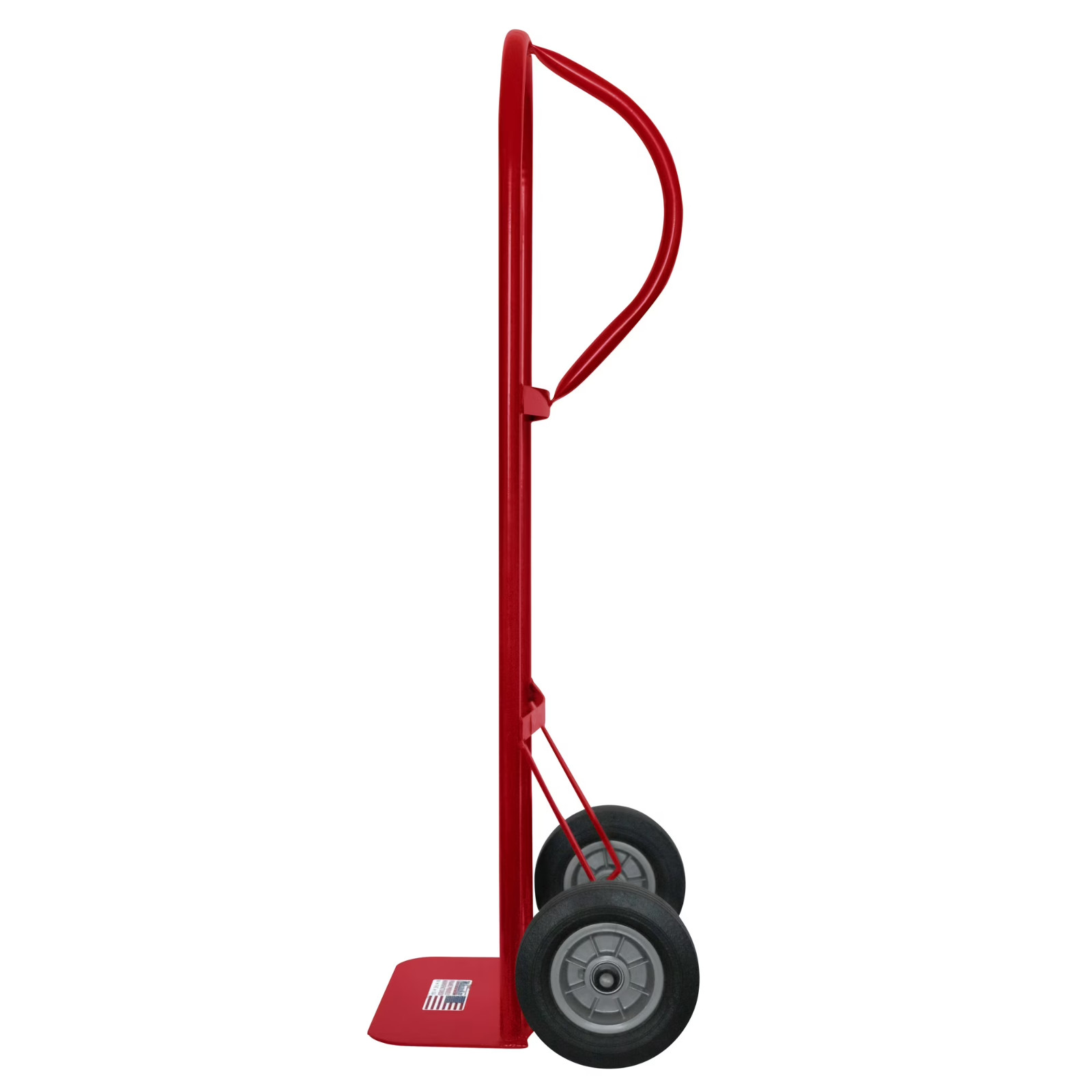 Milwaukee 600 lb Steel P-Handle Hand Truck Heavy Duty Moving Dolly Flat FreeTire