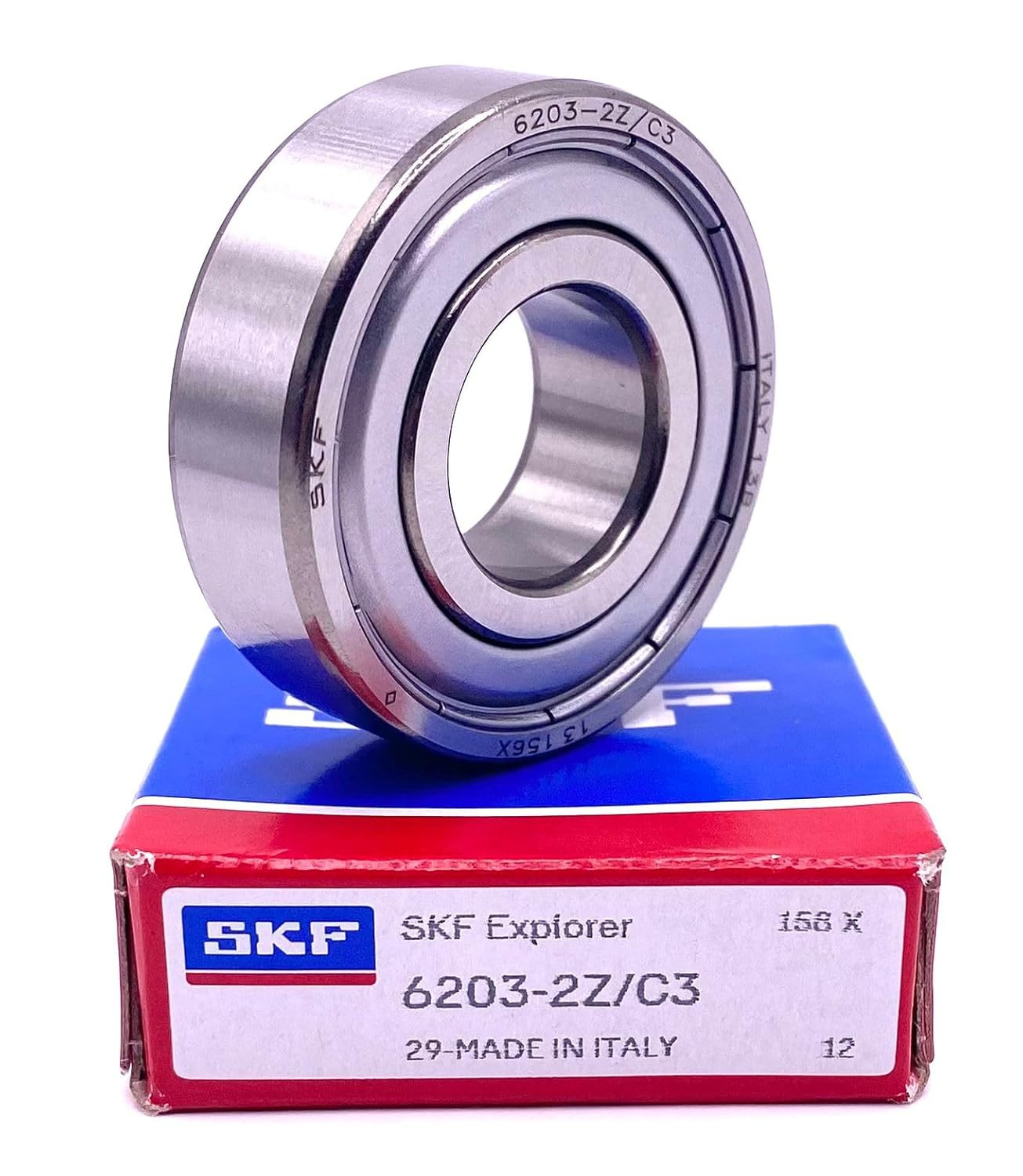 SKF Italy 6203 ZZ C3 Deep Groove Ball Bearing, Rubber Sealed, 6203 2Z C3 17X40X