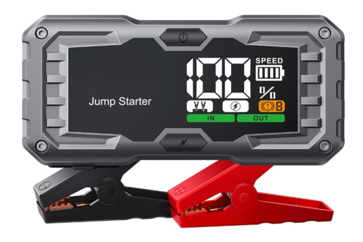 Arrancador de Batería 6000A 12V Portátil para 10.0L Gas 9.0L Diésel con Luz 4 Mo