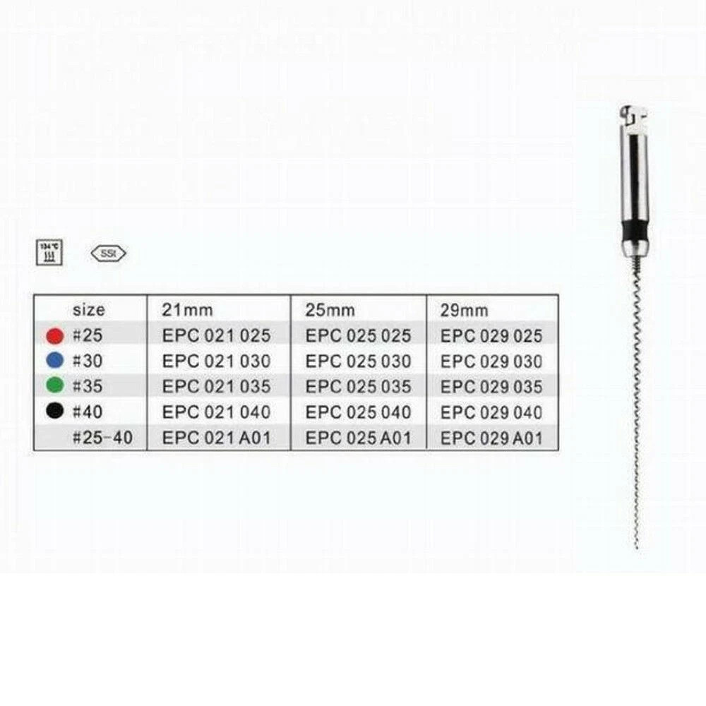 4Pcs/Box Dental Paste Carrier Spiral Fillers Engine Use Stainless Steel 25#-40#