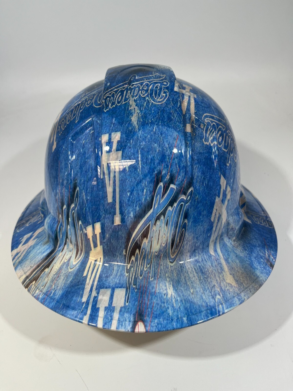 New Full Brim Hard Hat Custom Hydro Dipped LA DODGERS
