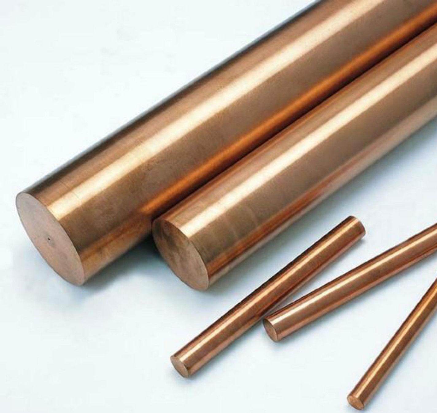 US Stock 20mm Dia. 9.85″ ±10% Long 99.9% Pure Copper T2 Cu Metal Rods Cylinder