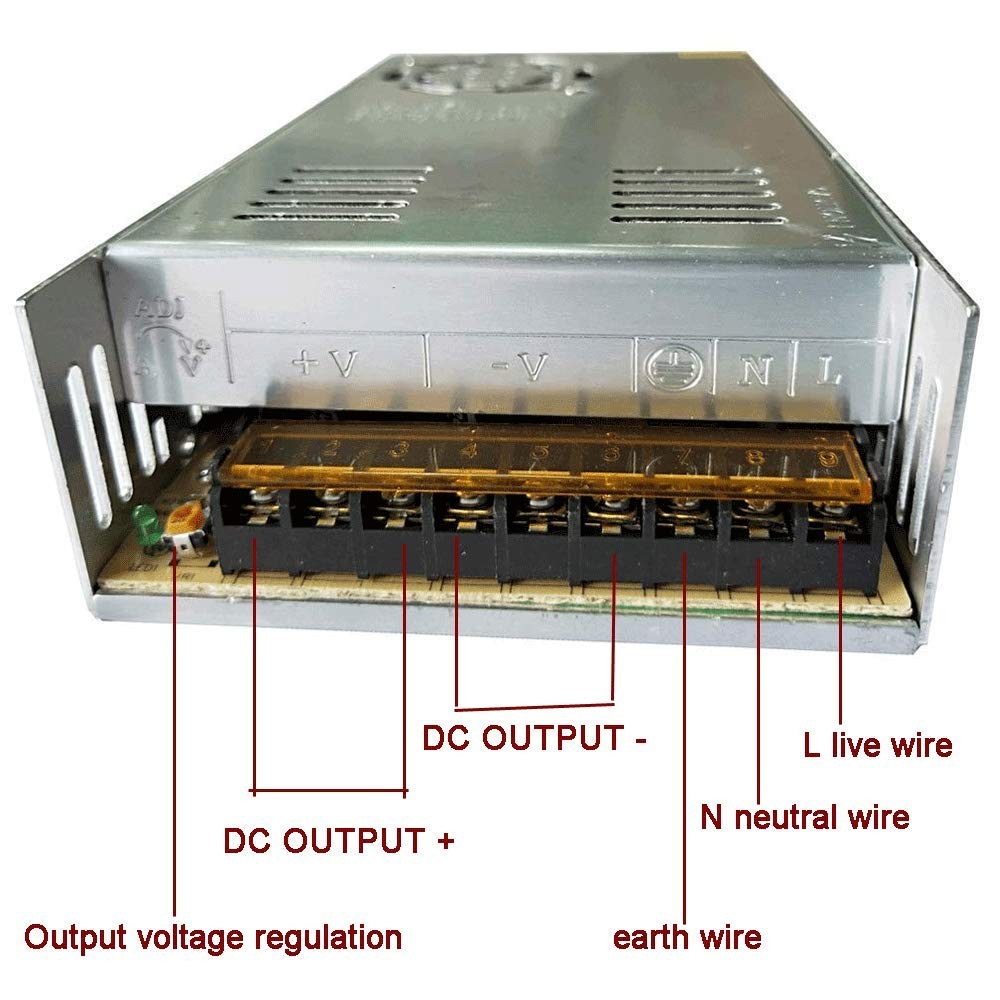 AC 110V/220V to DC 12V 30A 360W Universal Regulated Switching Power Supply Ad…